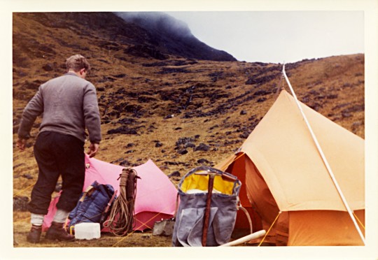 Camp. 1st Feb 64. At Hanging Knott above Angle Tarn. 